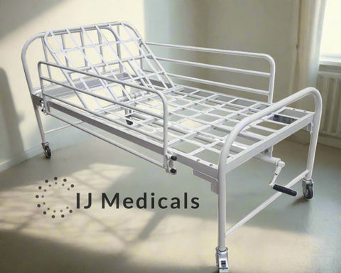 Hospital Bed (Head Adjustable) - Iron Mesh