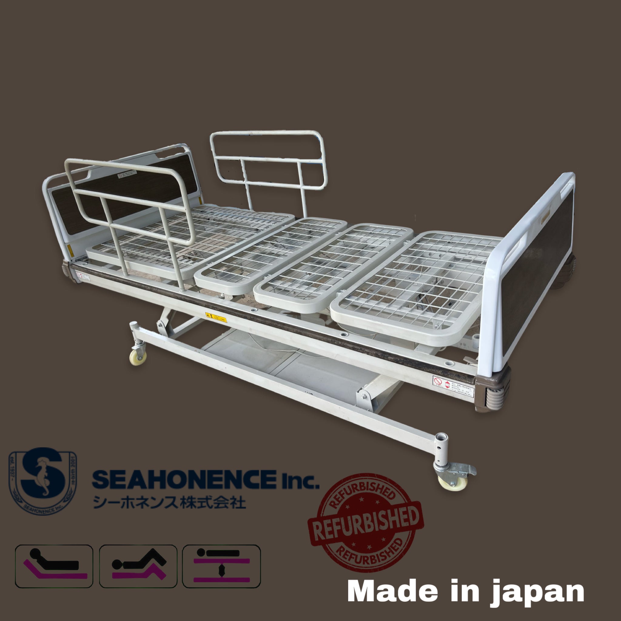 Seahonence Japanese Electric Three Function Bed (Reconditioned) (Head, Leg & Height Adjustable)